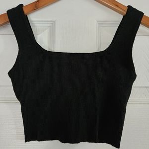 Shein Women's Black Crop Tank Top Size Medium